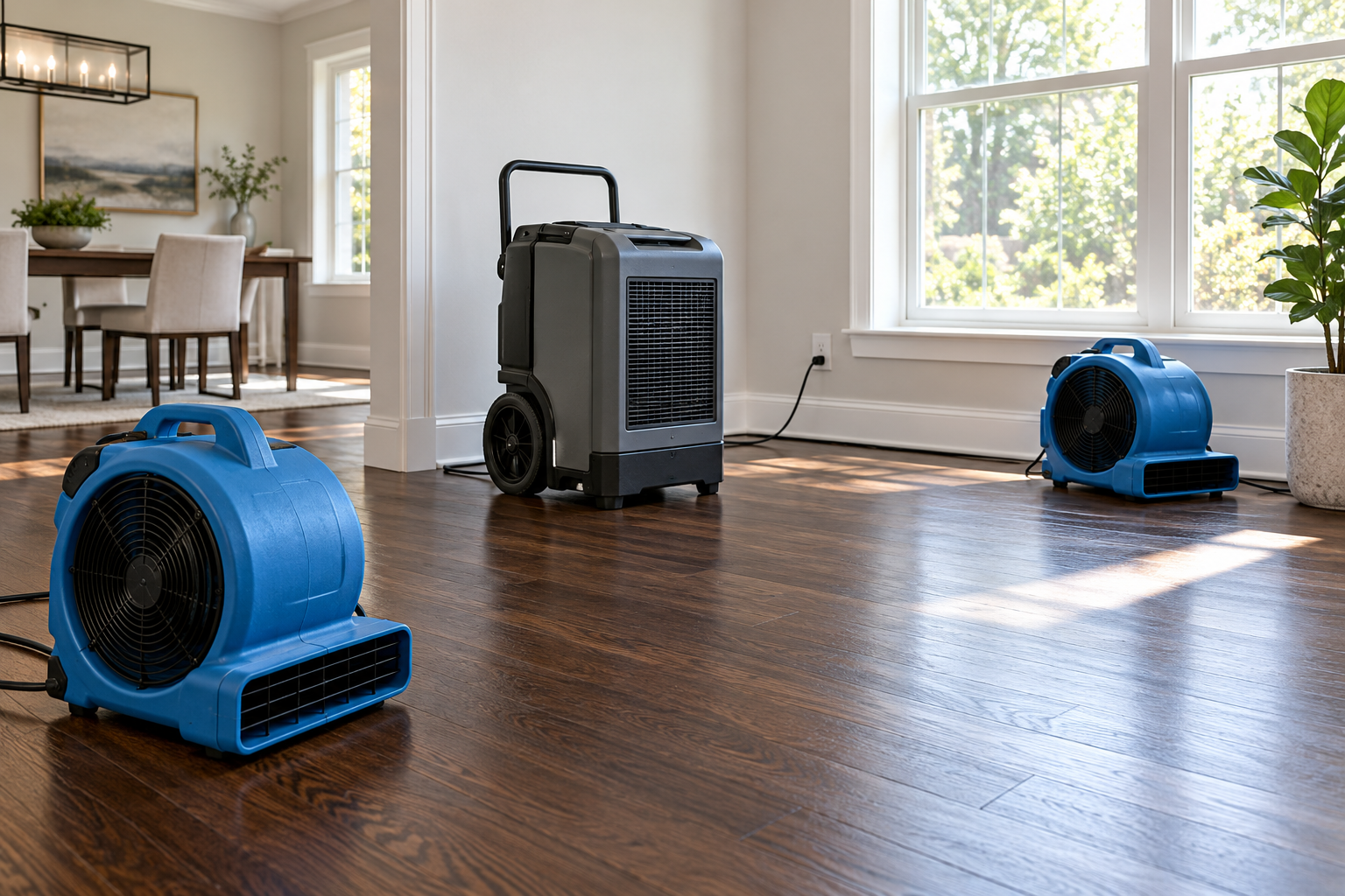 Illustrative commercial drying equipment setup